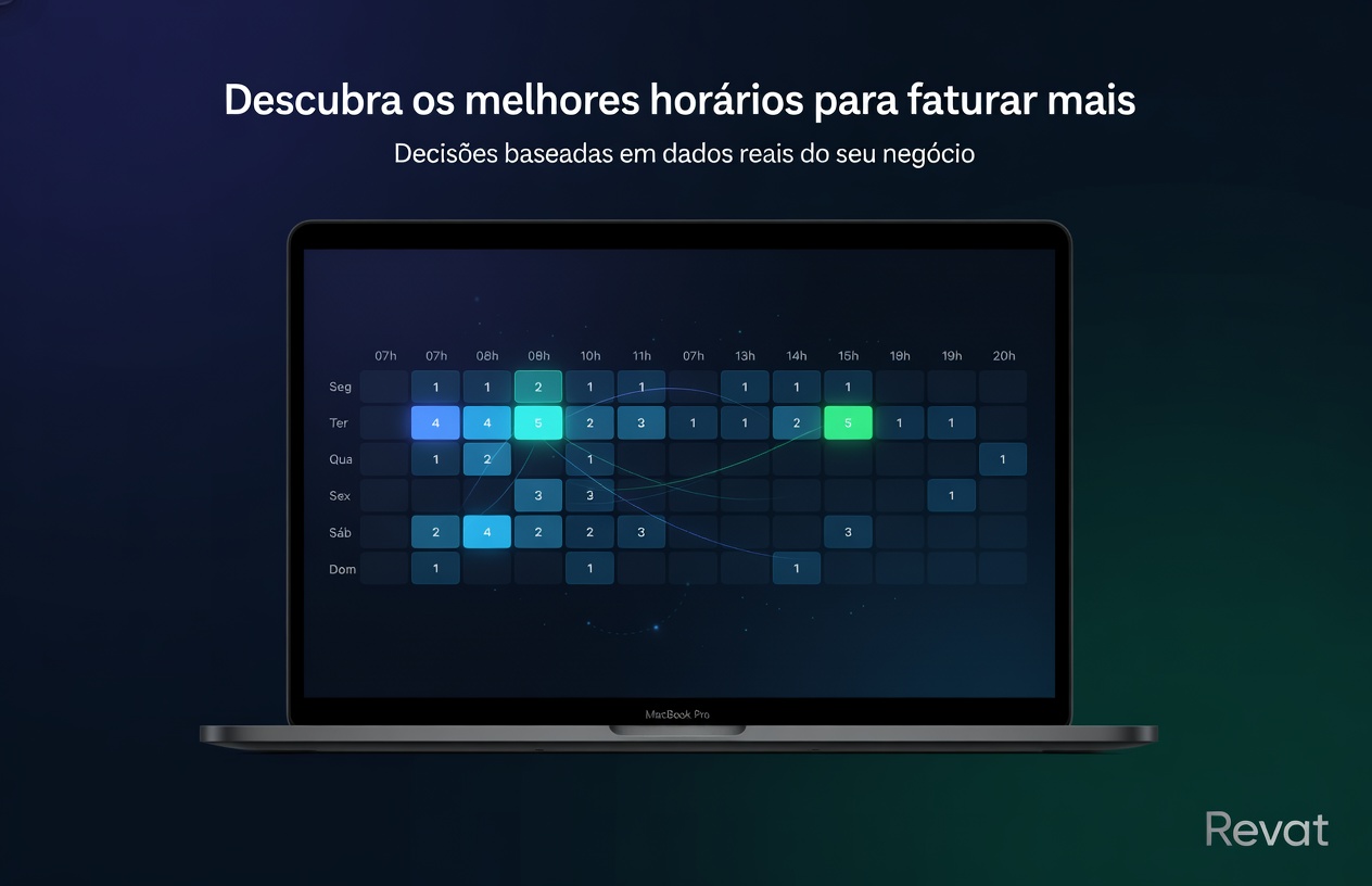 Tela de métricas de horários do Revat